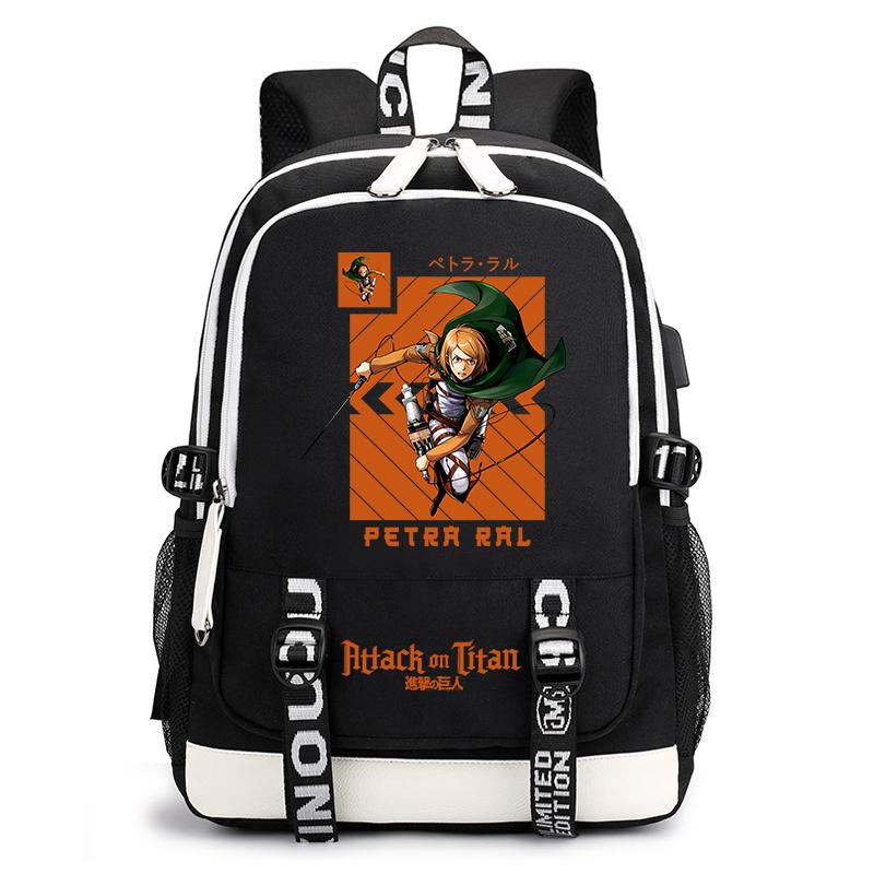 Attack on Titan Anime Print Student Backpack Casual Daypack for Boys Girls School Bag Lightweight Durable