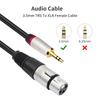 Professional Stereo Microphones Cable, 1/8inch 3.5mm Male To 3Pin XLRs Female Connectors for Music Interfaces