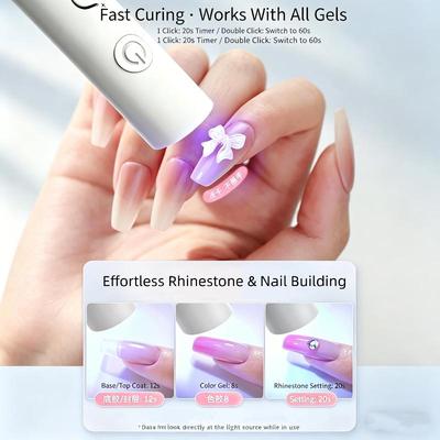 Led Nail Lamp Rechargeable Portable Mini Handheld Nail Dryer Small Curing Lamp Handheld Led Light