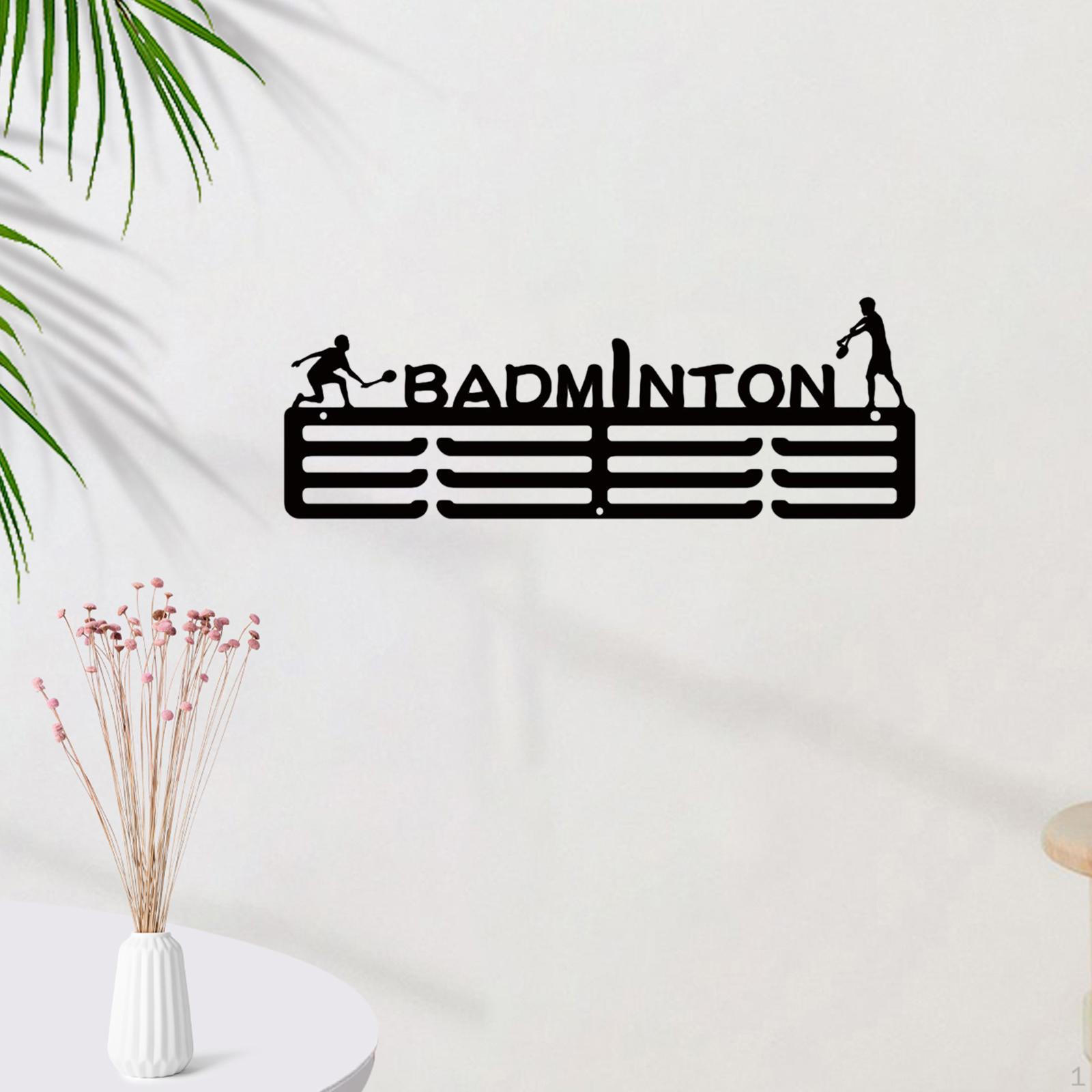 

Полка для демонстрации наград Держатель медалей Ограждение Настенная вешалка Простая установка Бадминтон badminton