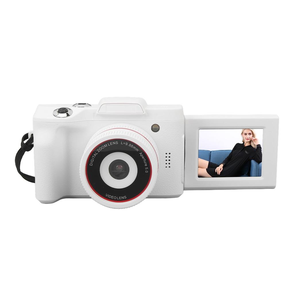 Digital Camera, 16MP Beginner's Vlog Camera, 1080P Video, Multi-Axis Stabilization, 16x Digital Zoom, 2.4-inch HD Display, Ideal for On-the-Go,