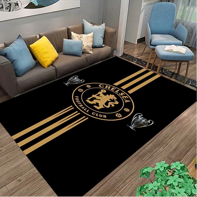 [1pc Chelsea FC Office Chair Carpet] Digital Printed Area Rug for Home & Game Room Use, Soft Indoor Sofa Chair Mat