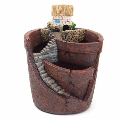 Microlandschaft Vaso da fiori da giardino pensile in vaso Mondo da favola Pianta grassa Casa in resina