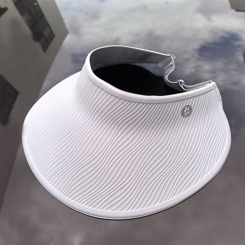 Simple empty top seamless hat textured sun hat women's outdoor UV protection large brim face covering sun hat