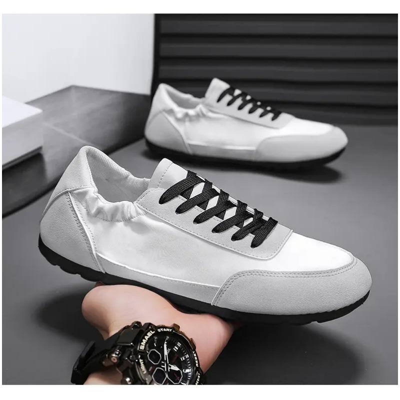 Spring Autumn Casual Flats Mixed Colors Round Toe Shoes For Men Concise Lace Up Sneakers  New Arrival Hot