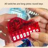 Pocket Sized Electronic Piano Keychain Toy With Multicolor Illuminated Keys Portable Music Learning Device For Children