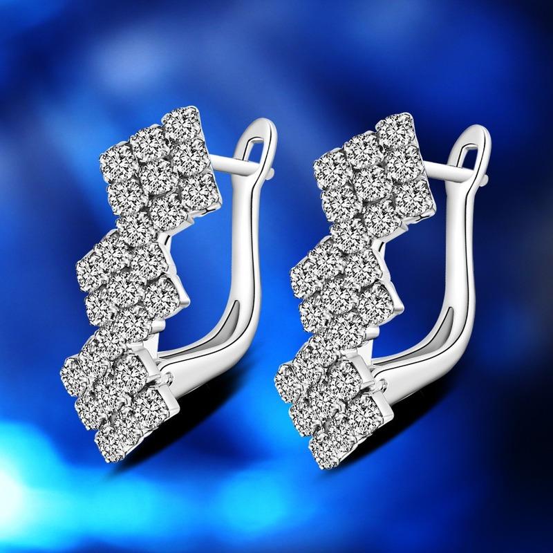 Sace Gems Classic Super Flash Zircon Earrings for Women Wedding Party Gifts