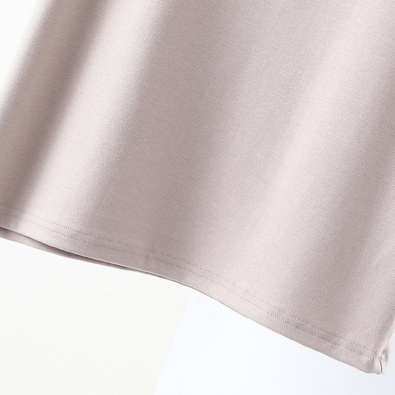 2025 Women's Slim-Fit Short-Sleeve Summer T-Shirt with Straight Shoulders and Round Neck