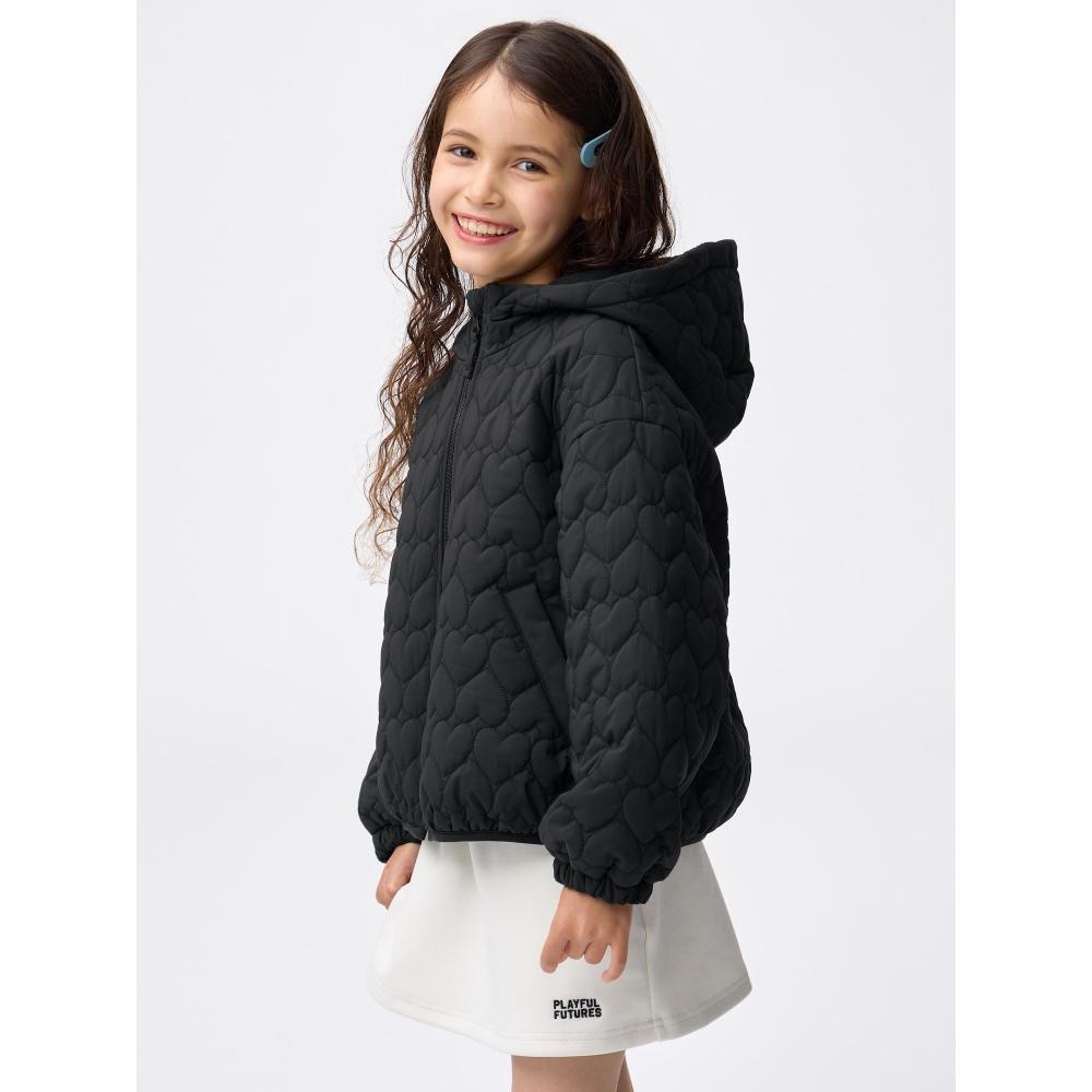 GU by Uniqlo Girls Warm Padded Heart Quilting Blouson