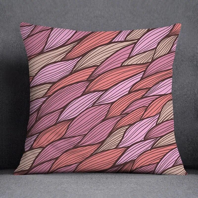 Geometric Simple Pattern Collection Home Decor Pillowcase Square   Office