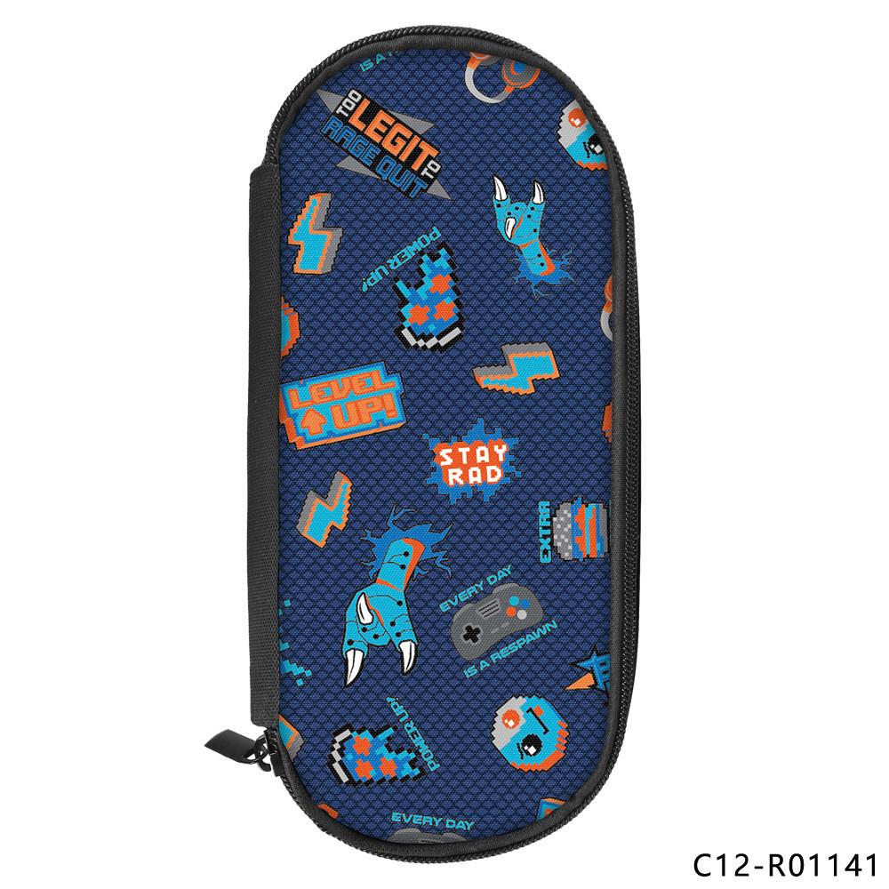 Vibrant Roblox Single Layer Pencil Case Durable Polyester Rectangular Kids Stationery Bag