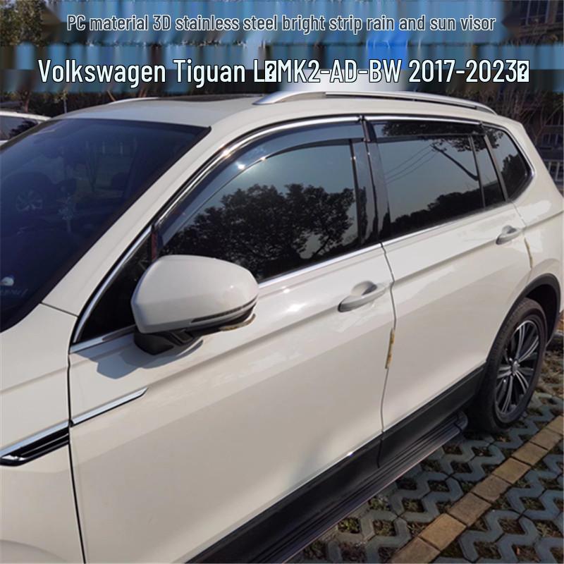 

Volkswagen Tiguan/Tiguan L/Tiguan X Rain Guard Window Visor 3D Stainless Steel Accent without Logo