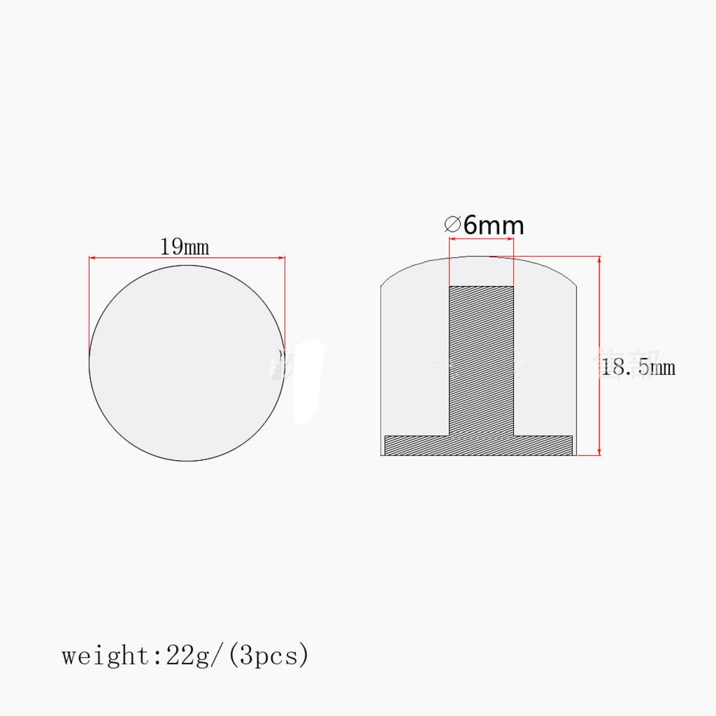 3pcs Metal/Plastic 6mm Guitar Knobs Dome/Flat Top Tone Guitar Volume Tone Knobs Pot Control Knobs For Electric Guitar Bass