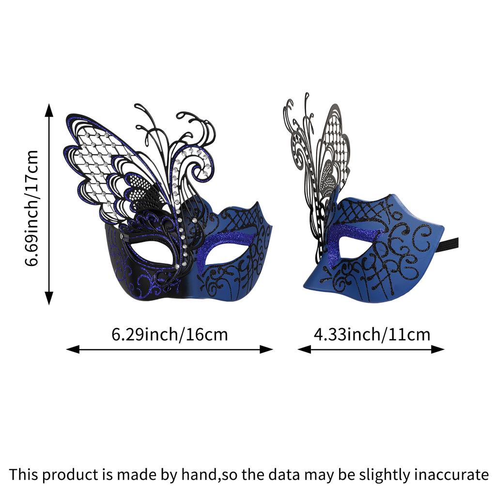 Carnival Mask Shiny Butterfly Mask Half Face Mask Adjustable For Christmas Carnival Halloween Fashion Show