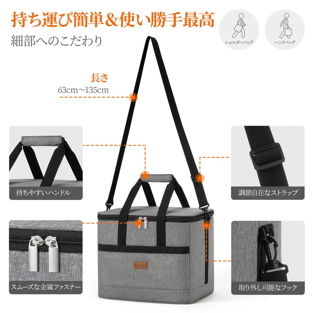 Lifewit Large Capacity 30L Cooler, Insulated Bag, Soft Foldable Cooler, 4-Layer Insulation, Handheld or Shoulder Carry, Perfect for Camping, Outdoor