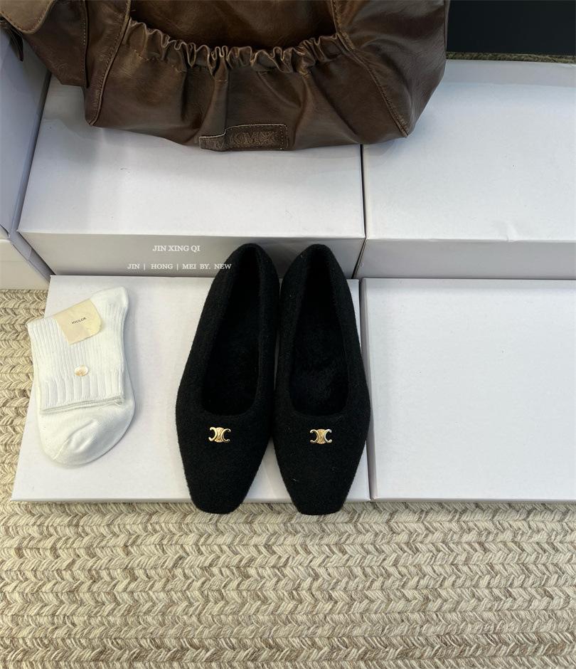 French flat-bottomed small fragrant wind velvet Doudou single shoes women's shoes 2025 new autumn and winter versatile outer wear Mao Mao shoes