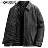 KAISER Men's Lychee Grain Leather Motorcycle Jacket