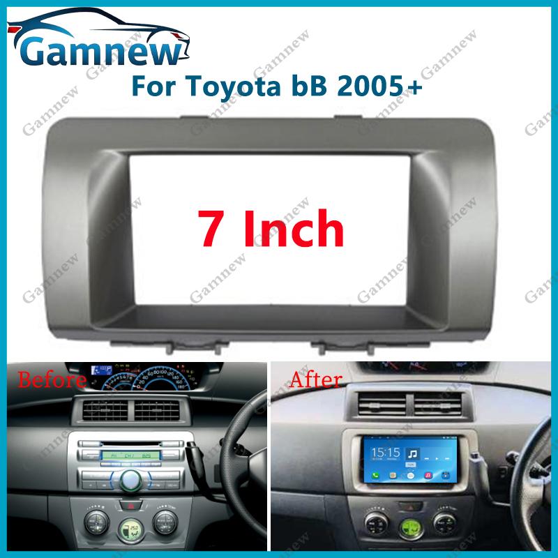 7 inch 2DIN Car Fascia Radio Panel For Toyota bB 2005 Subaru Dex 2008 Daihatsu Coo 2005 Frame Kit Install Facia Face Plate