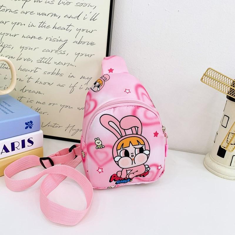 Cartoon Crybaby Kids Chest Bag Polyester Interior For Daily Use In Kindergarten