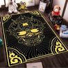 Modern Black and Gold Skull Pattern Carpet with Decorative Design Suitable for Use As an Anti-slip for Living Room Bedroom Sofas