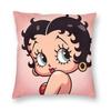Anime B-Betty Boops Pillowcase Printed Polyester Cushion Cover Decorative Cartoon Throw Pillow Case Cover Chair Zippered 40X40Cm