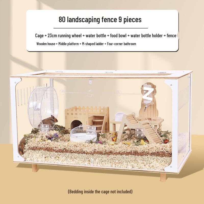 Роскошная прозрачная акриловая вилла для хомяка 80 см с большим пространством