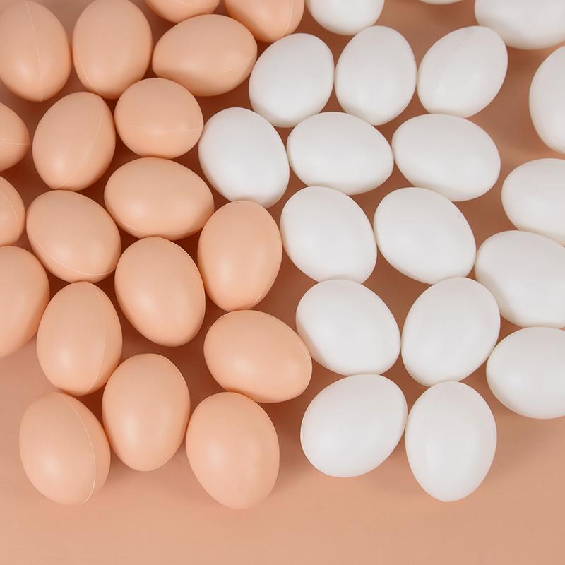 10/20PCS Plastic Fake Egg Easter Hens Hatch Nest Eggs DIY Painting Craft Kids Educational Toy Gift 2024 Spring Home Decoration