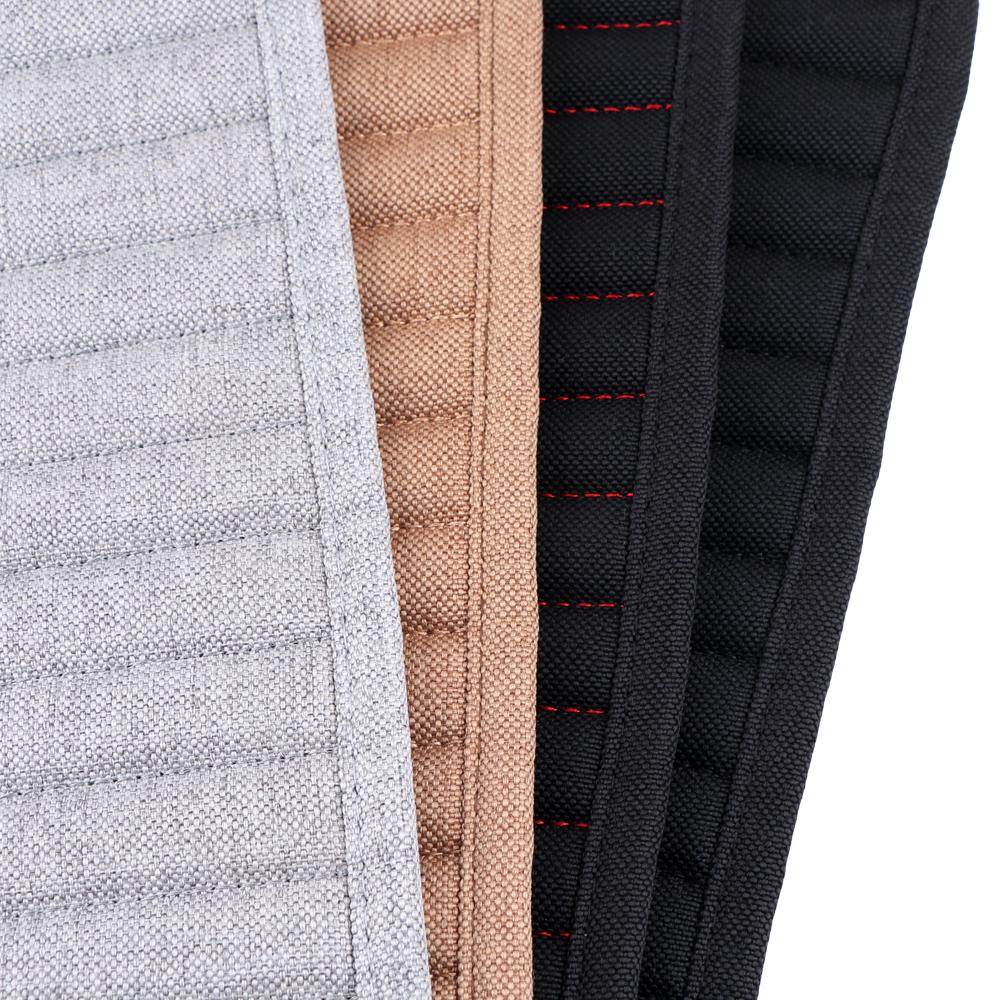 2 Pcs O SHI CAR Universal Square Front Seat Cushion Summer Artificial Linen Car seat-Cover Protection Pad for All Cars SUV