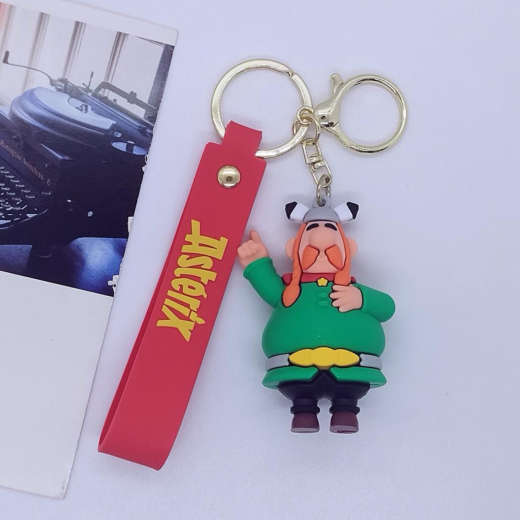 New Creative Cartoon Gaul Hero Keychain Bag Car Keychain Accessories Gift Wholesale Toys Anime Cartoon Frind Personalized Gifts
