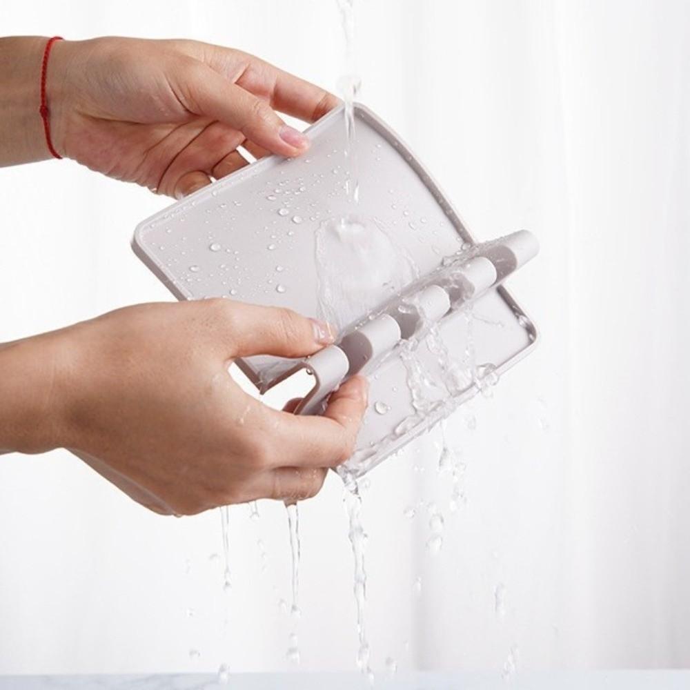 Heat-Resistant Kitchen Utensil Rack Silicone Chopsticks Holder Pot Lid Rack Cooking Station