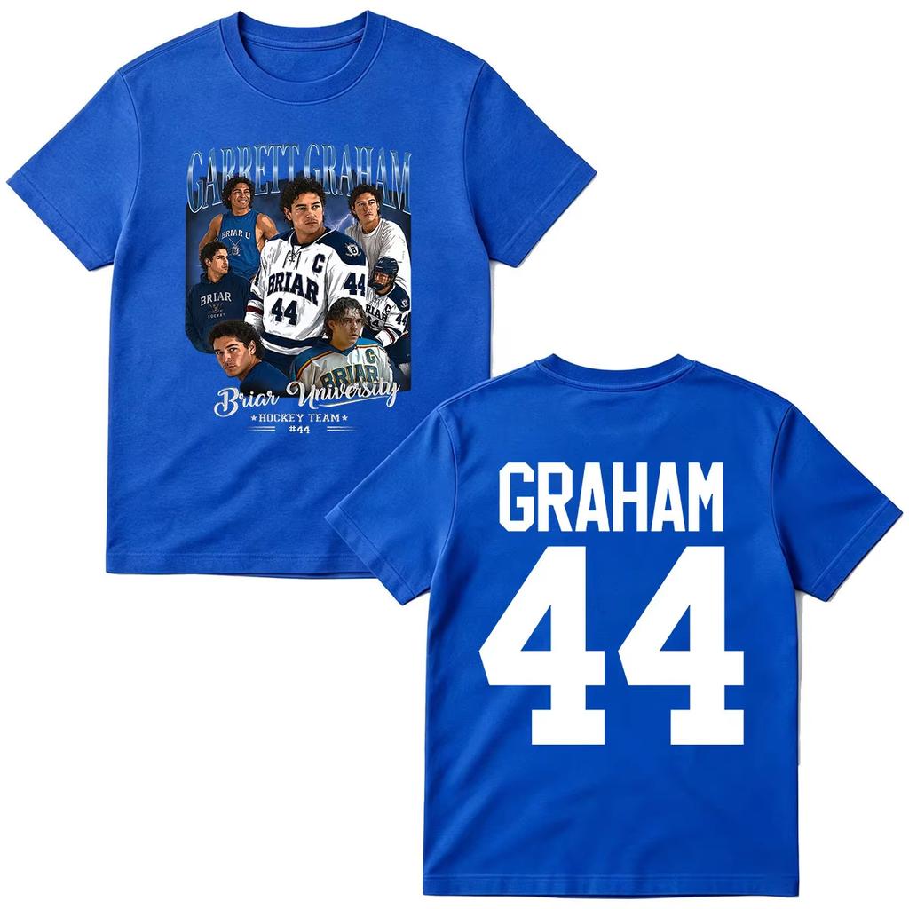 2026 Zomer Unisex Vintage Top Mode T-shirt Buiten de Campus Garrett Graham 44 T-shirts Briar University Hockey T-shirt Gotische Katoenen Oversized T-shirts