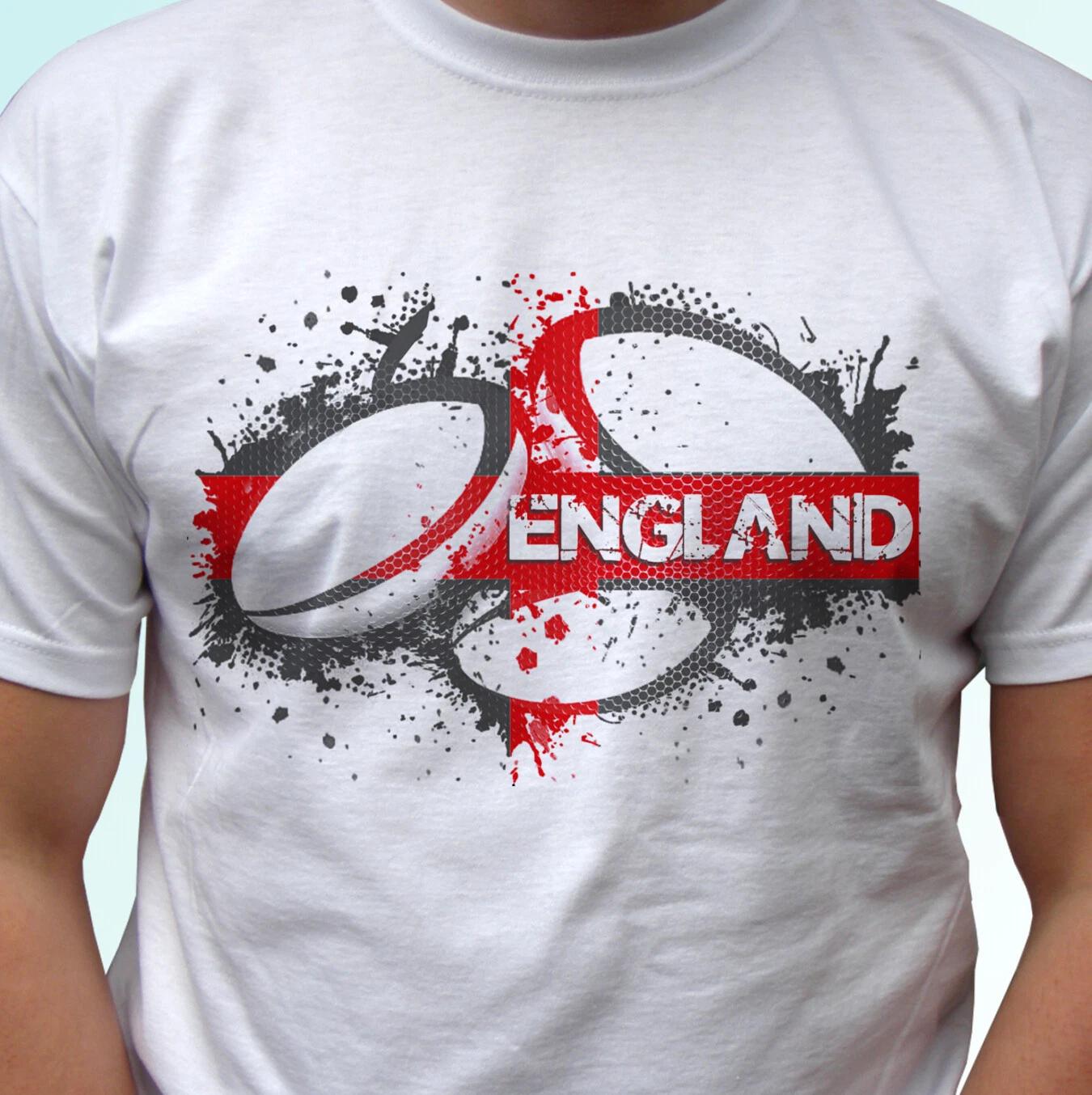 England Rugby flag white kids boys T-Shirt Rugger top tee football gift design all sizes 110