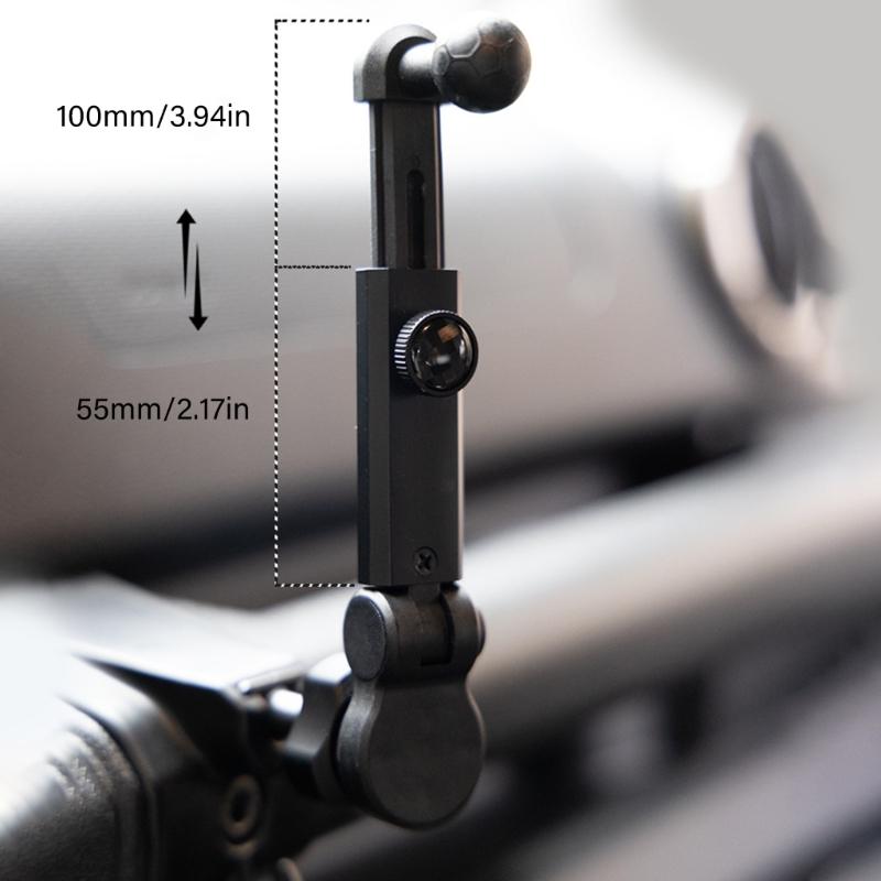 Universal Car Phone Holder Extender 17mm Ball Joint 360 5 Level Telescopic Aluminum Alloy Construction
