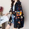 Funny Print Vintage Chic Harajuku Streetwear Oversized Grunge Y2K Button Shirt Fashion Long Sleeve Tunic Top Blouse Women Blusas