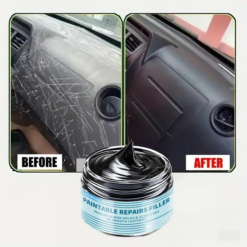 Auto-Innenraum-Restaurations-Set - Kunststoffverkleidungs-Aufbereitungspaste, Schwarzes Glanzwachs, Reifenpflegemittel und Lederpflege