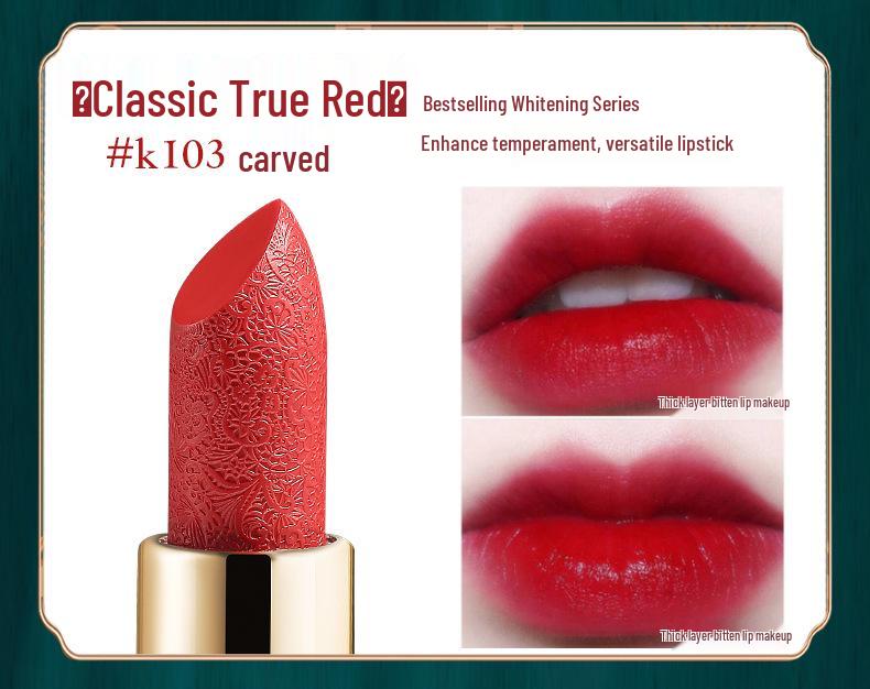 Velvet Koi Forbidden City Carved Lipstick – Chinese Style, Moisturizing, Influencer Favorite