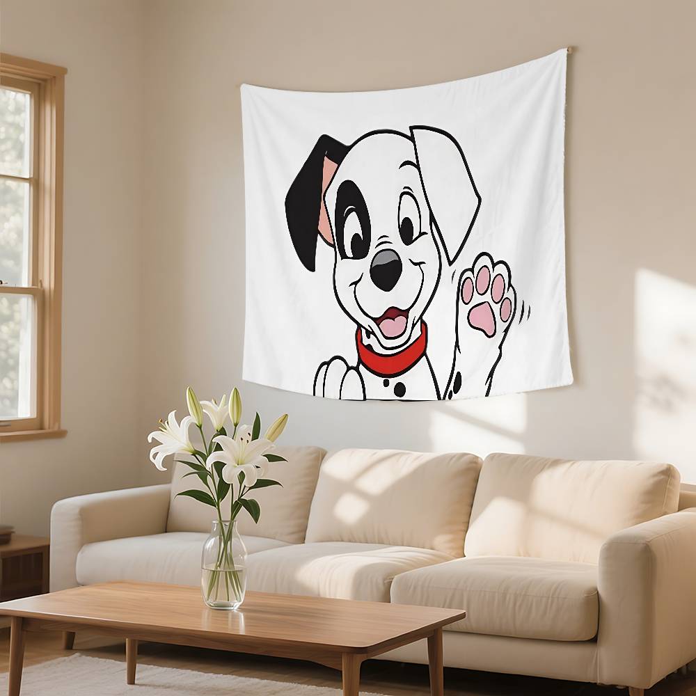 Classic Cartoon101DdalmatiansS Cute Tapestry Wall Hanging Tapestry Art Deco Blanket Curtain Hanging At Home Bedroom Living