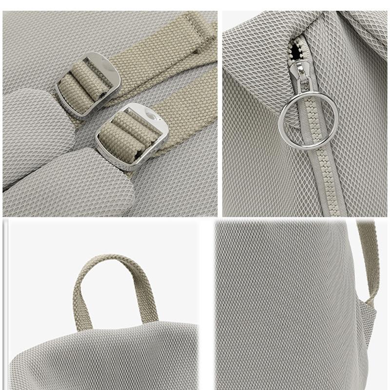 Unisex Large Capacity Mesh Backpack Lightweight Nylon Versatile for School Commute Travel Hiking Water-Resistant Bag