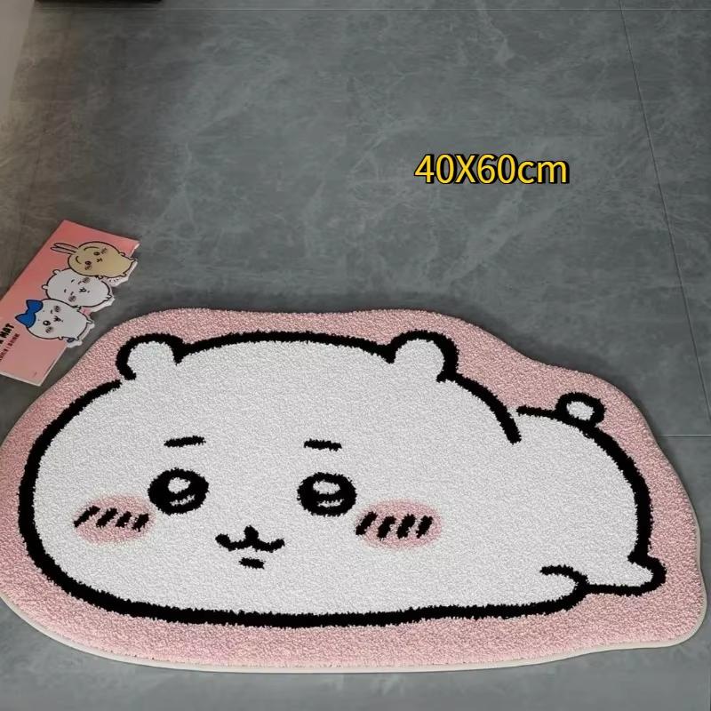 Chiikawa Anime Cartoon Rug Hachiware Usagi Plush Non Slip Soft Floor Mat Bathroom Living Room Car Decorative Carpet Cushion