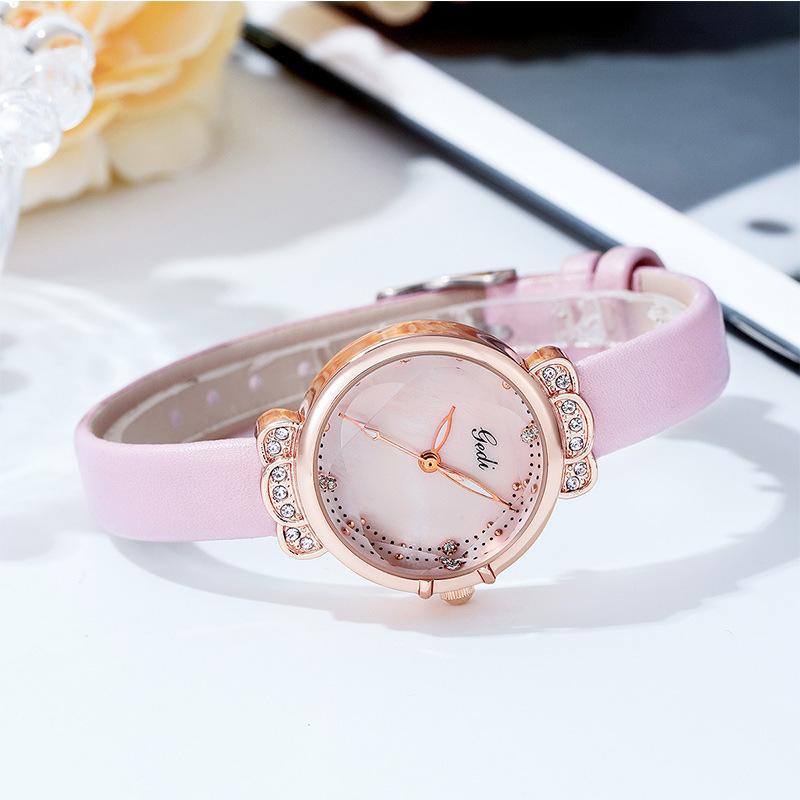 Trendy Women'S Watch Small And Exquisite Student Belt Watch Small Dial Temperament Diamond Women'S Watch