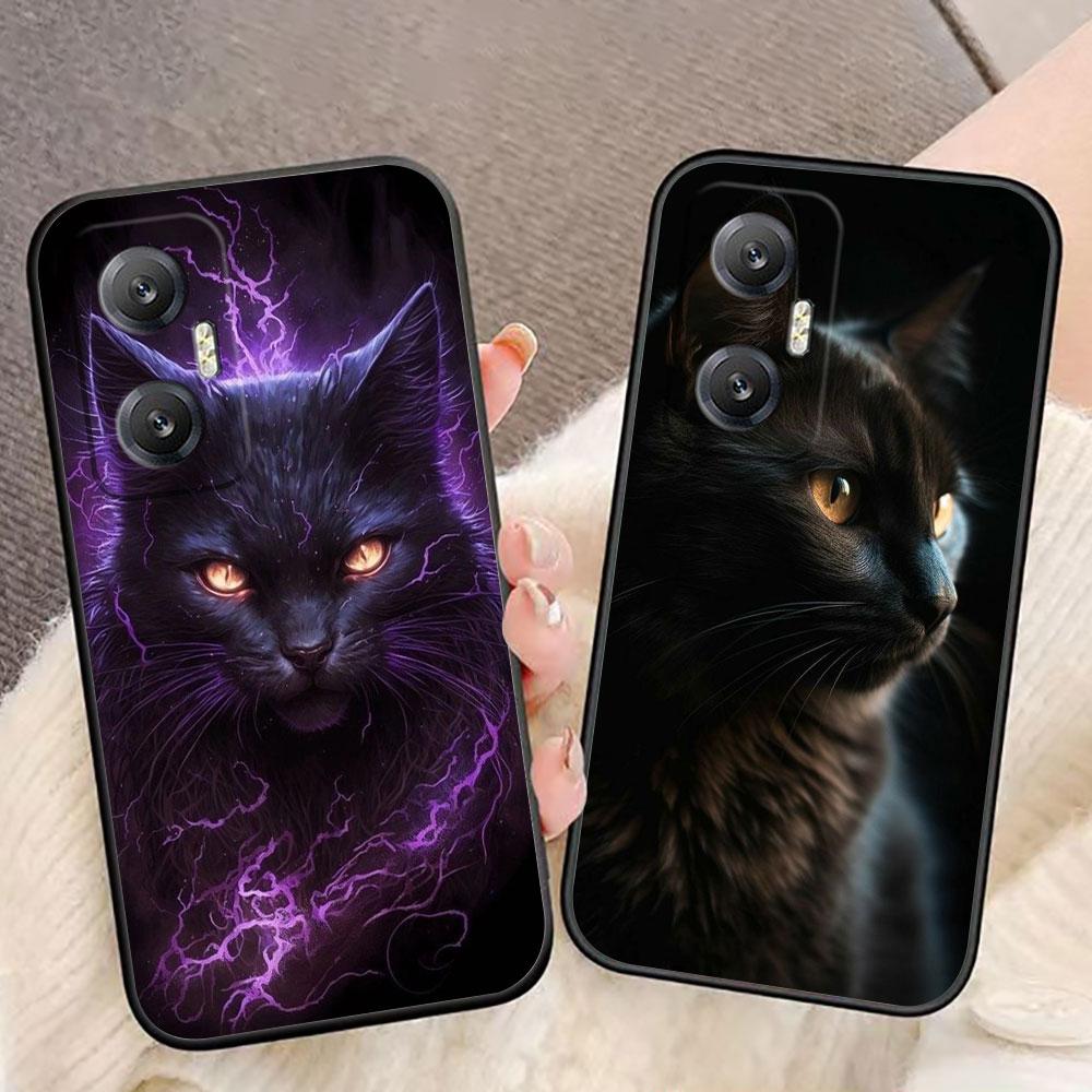 Black Cat Staring Eye Cover Phone Case For Infinix HOT 9 10 10I 10S 11 11S 12 12I 20 20I 20S 30 30I ZERO X 20 30 Play Case Funda
