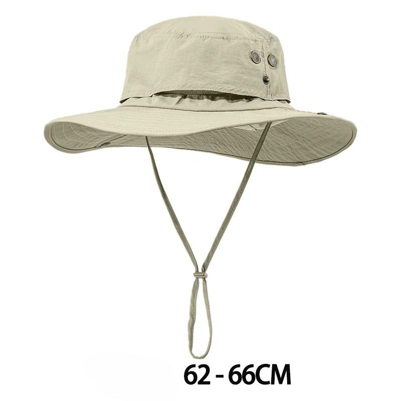 66Cm Big Size Quick Drying Fishman Hat Summer Outdoor Hiking Hat Men'S Uv Protection Wide Brim Sun Cap Women'S Foldable Sun Hat