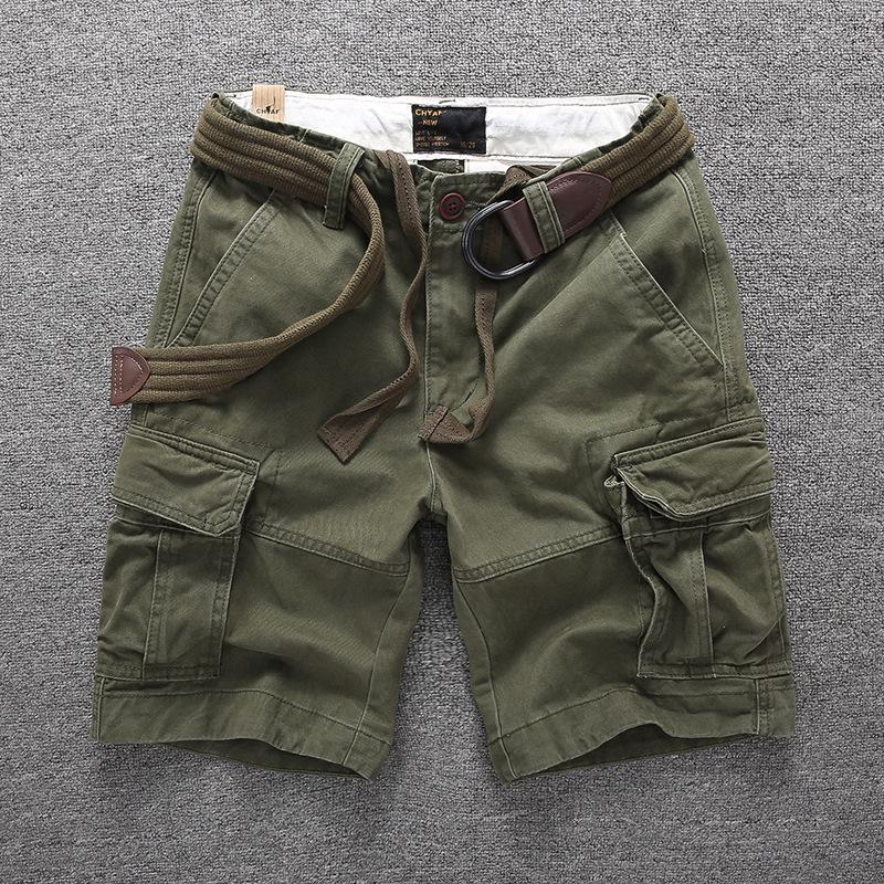 New Men's Camouflage Cotton Cargo Shorts – Trendy Summer Casual Straight-Leg Trousers