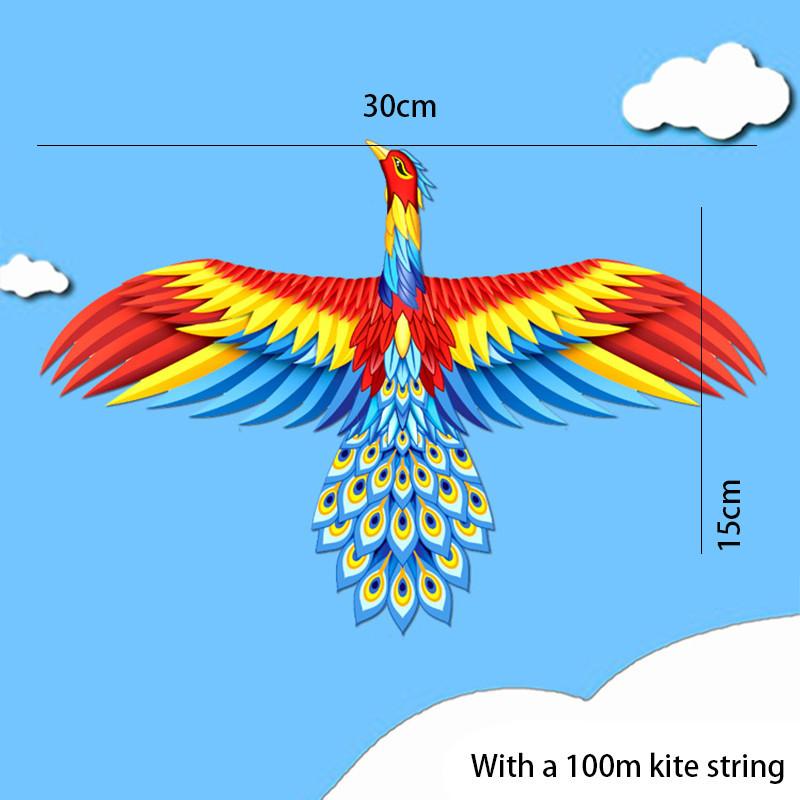 Handmade Weifang Hongyun Fish Rod Kite Cartoon Children s Dynamic Kite Mini Plastic Toy Parrot Swallow Kite Style A