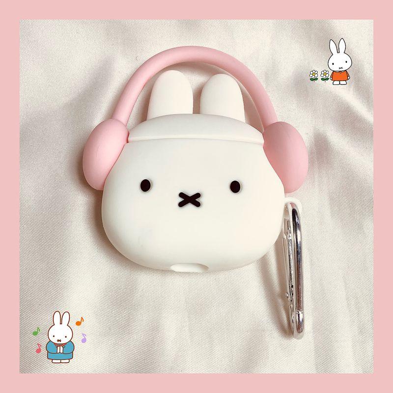 

Lovely Pink Earphone Airpods3 Earphone Airpodspro2 Earphone Case Airpods2 Silicone Airpods4 airpods pro2 Pink Headset Mifi Rabbit + Pendant