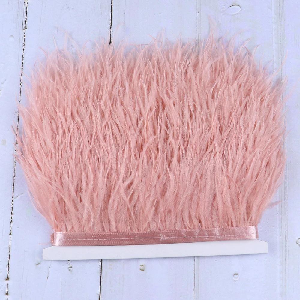 Feather10Meters 8-10cm Natural Ostrich Feather Trims for Needlework and Handicraft Plume Ribbon Fringe Skirt Decoration