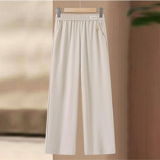 

2026 Summer High-Waist Mom Jeans: Stylish, Lightweight, Straight-Leg Pants for Middle-Aged Women 4XL (135-150 jin) хакі