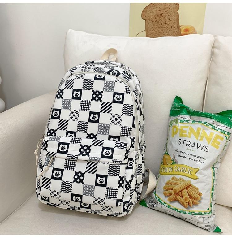 Schoolbag School Bag for Girls Junior High School Students Large Capacity ins Japanese Cute Cartoon Printed School Students Girls Backpack Backpack