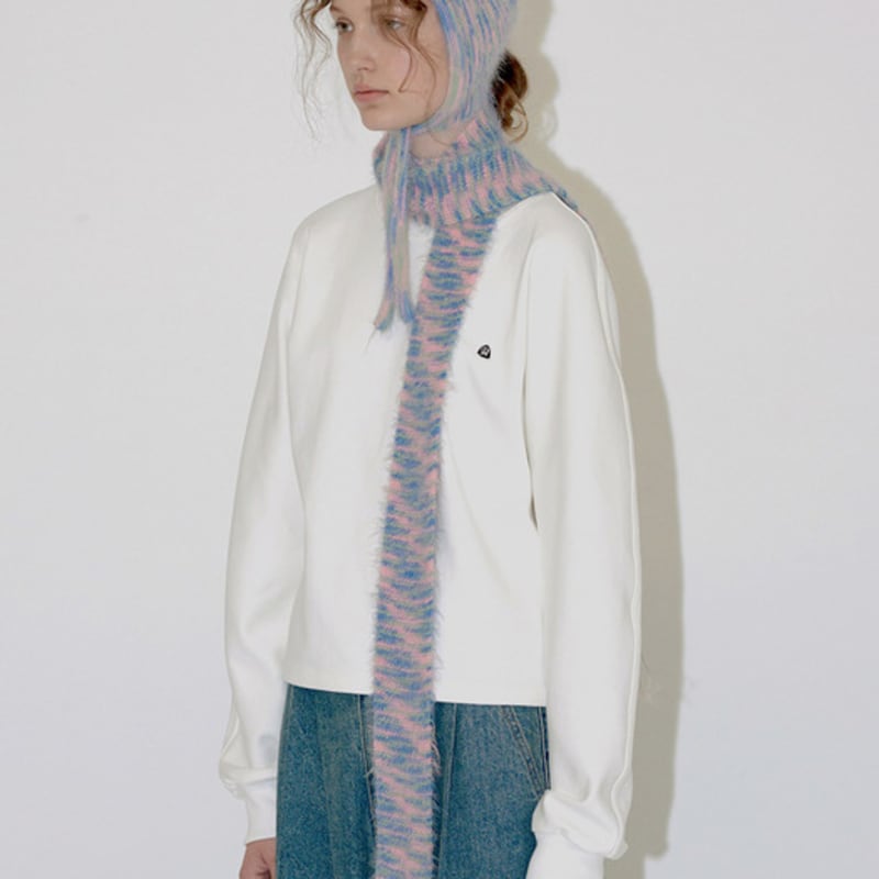 DIAGONAL MOHAIR KNIT MUFFLER (mix1)
