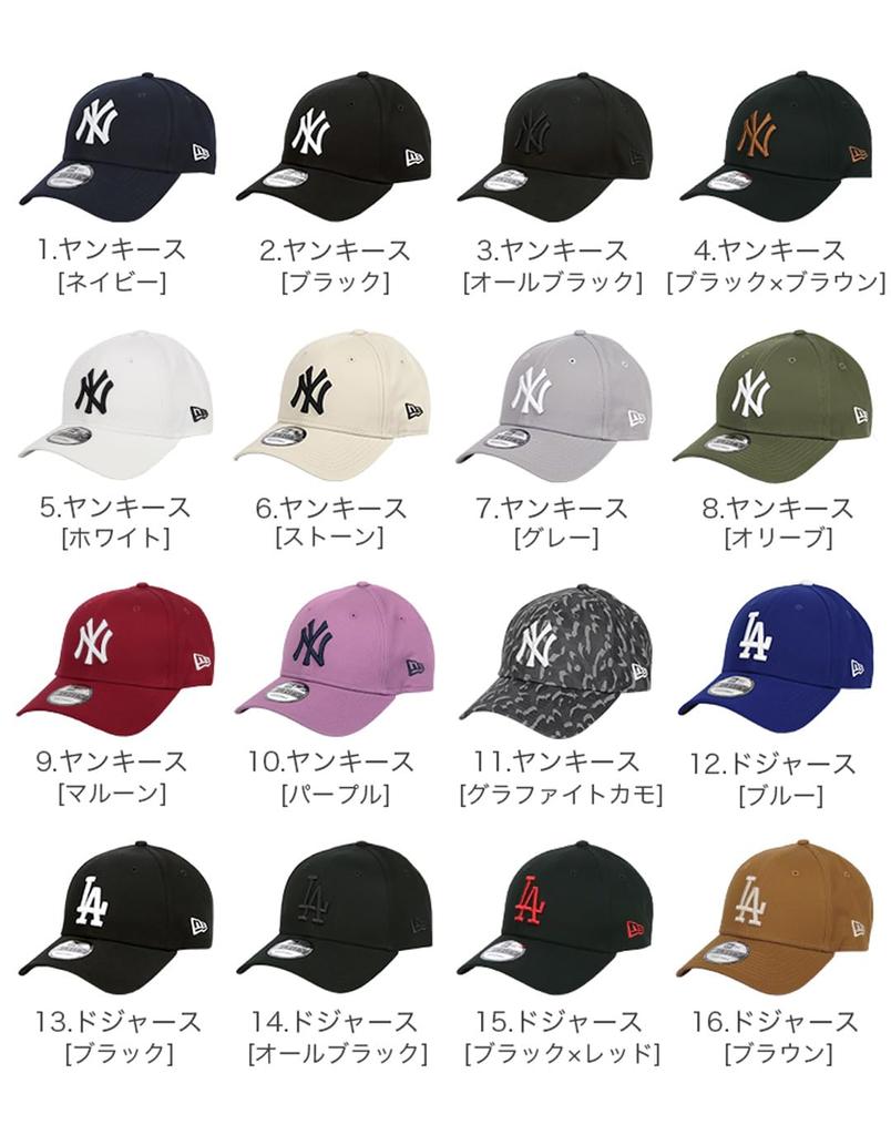 [New Era] NewEra Cap for Men and Women 9FORTY Hat MLB Major League Baseball Cap Unisex Logo Brand Los Angeles Dodgers Essential Black X Red Logo